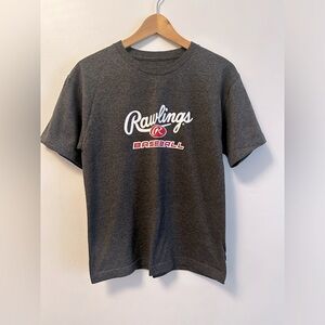 Rawlings Gray Baseball T-Shirt Kids Size L